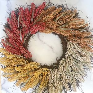 Faux fall wreath